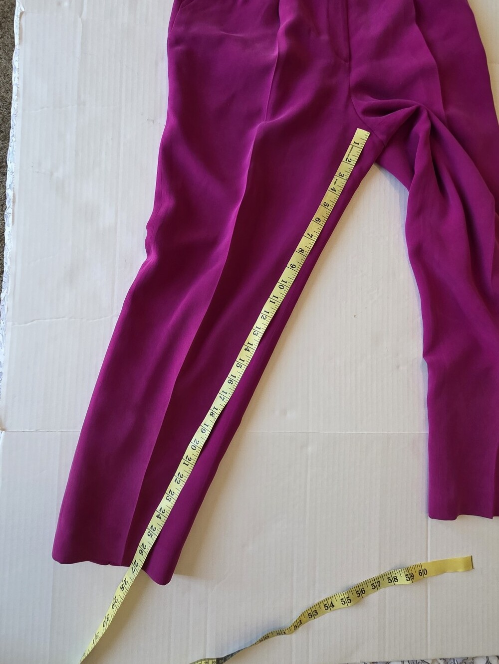 Jones new york 2 Pices Silk Magenta Pant Suit Women Quiet Luxury Minimalist Sz 8 - Picture 11 of 14